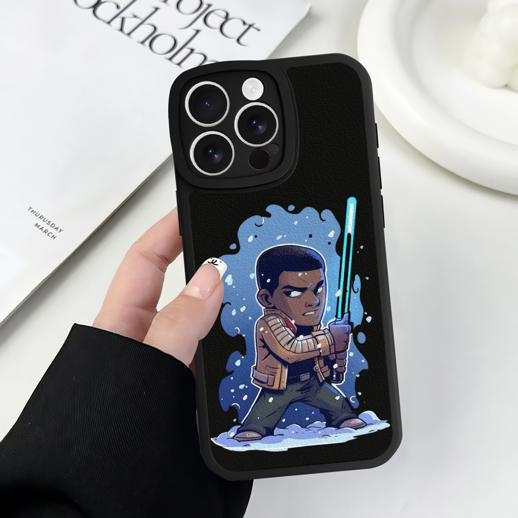 （画像用） スター・ウォーズ Star Wars 【iPhone 16シリーズ対応】シリコンスマホケース（レザー調） 材質：シリコン